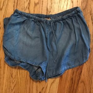 Blue Flowy Shorts